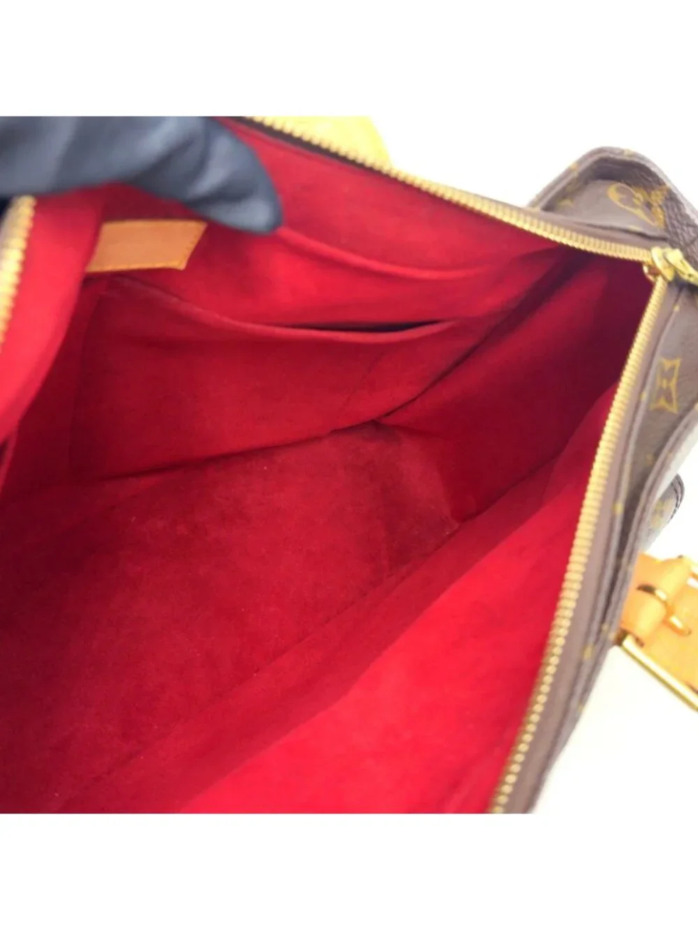 Louis Vuitton Multiplicity Monogram Leather Brown Light Handbag Gold
